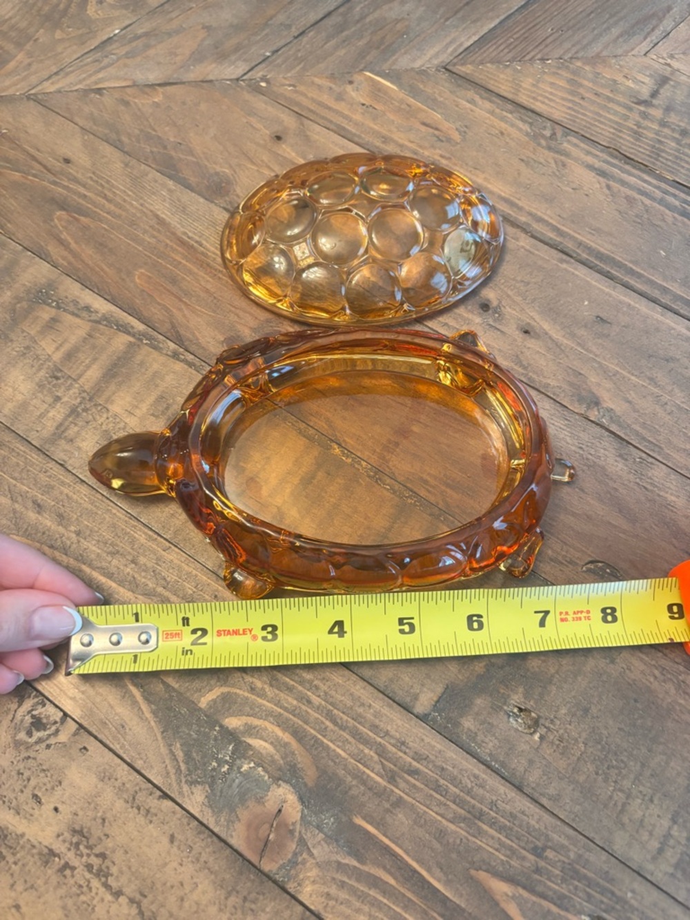 Vintage Westmoreland Amber Glass Turtle - Picture 3 of 3